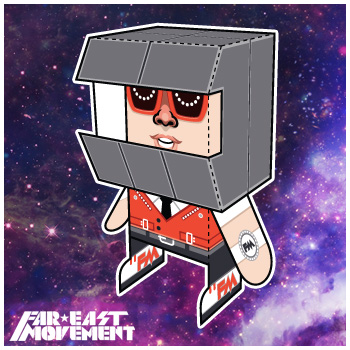 Far East Movement Paper Foldables papercraft paper toy
